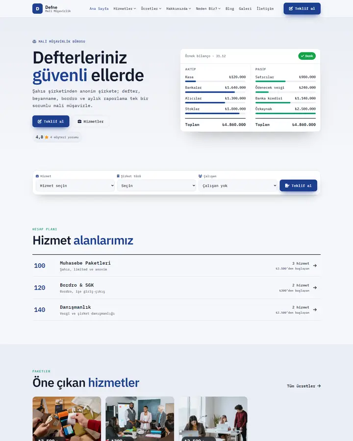 Tema 01 – Bilanço tasarım önizlemesi