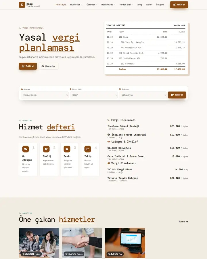 Tema 27 – Yevmiye tasarım önizlemesi