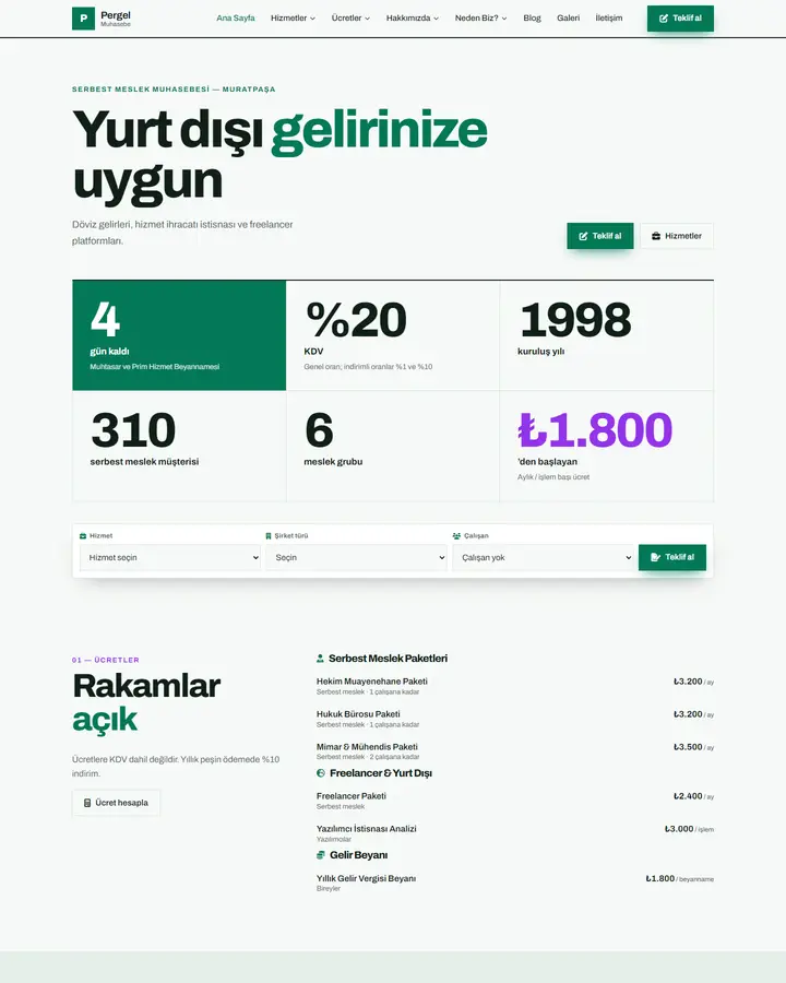 Tema 30 – Rakamlar tasarım önizlemesi